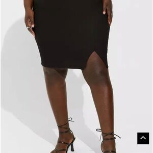 Torrid Ponte Fitted Slit Skirt